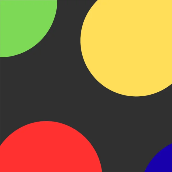 Overdot artwork: coloured dots on dark grey