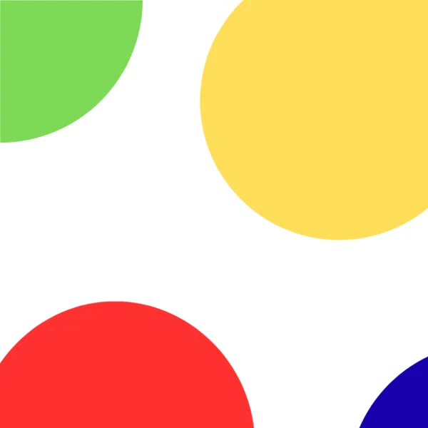 Overdot artwork: coloured dots on white